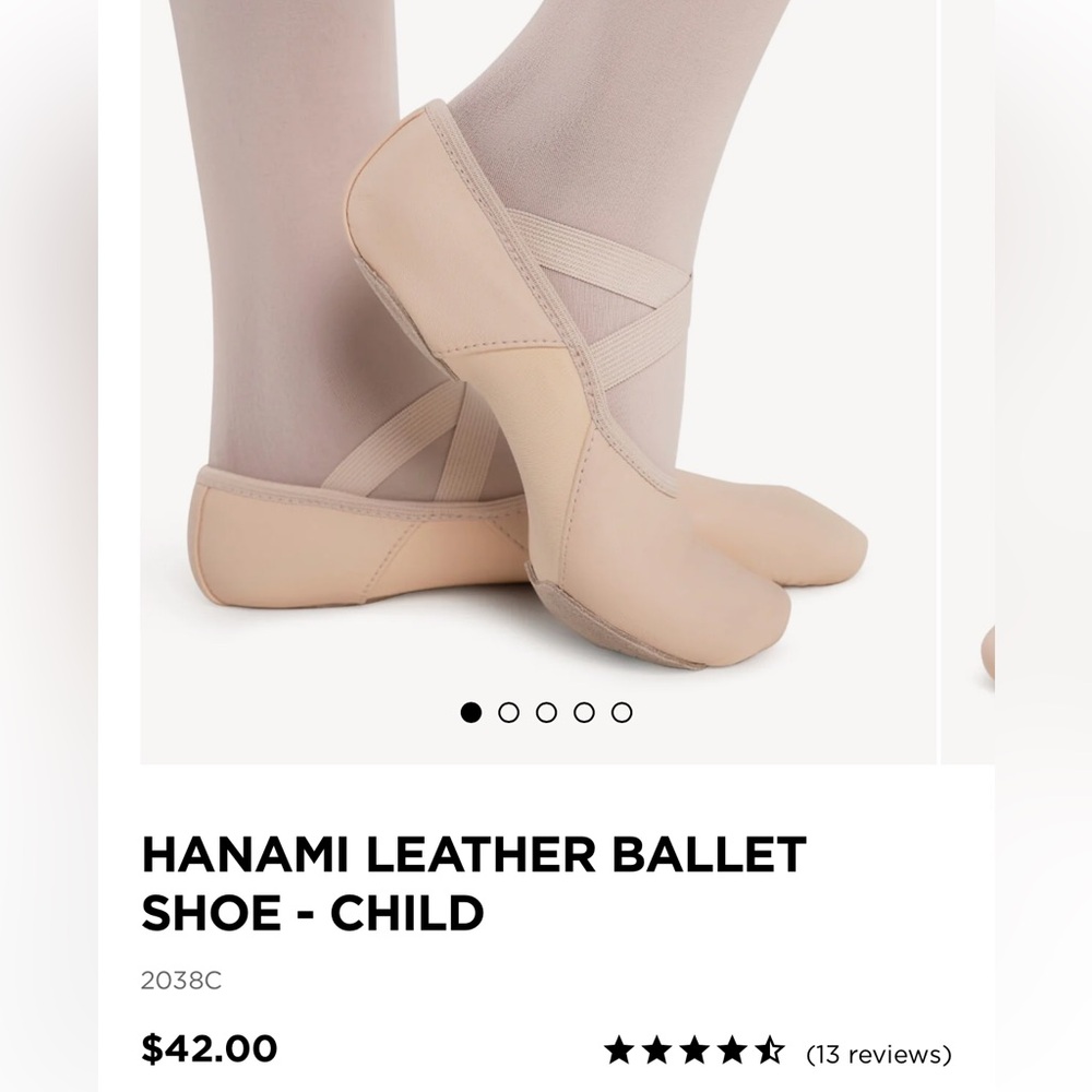 Capezio Hanani Leather Ballet Shoe child - ballet pink
